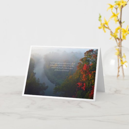 バイブル聖句悔やみや弔慰折り返しグリーティングカード カード (黄色い花)