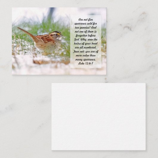 バイブル聖句聖なる書物、 経典ノートカードスパロー宗教 ノートカード (正面/裏面)