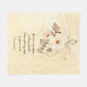 バイブル聖句詩篇フローラ聖なる書物、 経典 フリースブランケット (正面(横))