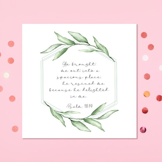 バイブル聖句詩篇紙ナプキンス スタンダードカクテルナプキン