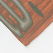 バイブル聖句詩篇27;14木製トップウォールタペストリー フリースブランケット (角)