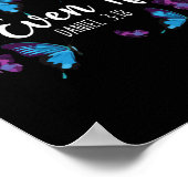 バイブル聖句Even Daniel 3もし:18蝶 ポスター (角)