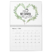 バイブル詩の水の色アートカレンダーKJV カレンダー (2月 2026)