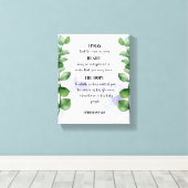 バイブル詩の水色ユーカリ聖なる書物、 経典ポスター キャンバスプリント (インサイチュ (ウッドフロア))