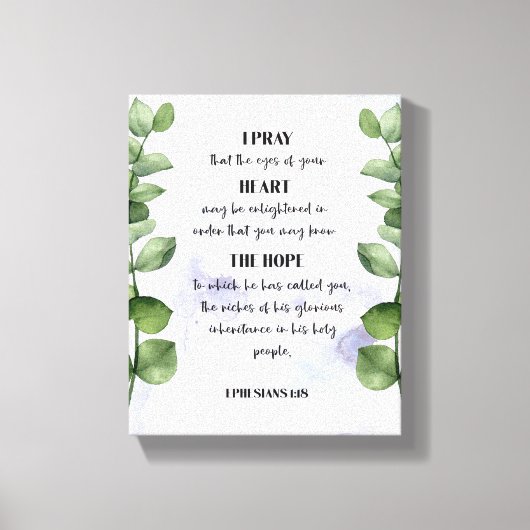 バイブル詩の水色ユーカリ聖なる書物、 経典ポスター キャンバスプリント (正面)