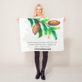 バイブル詩パインフリースブランケット フリースブランケット