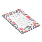 バイブル詩フローラパープルノート ノートブック (右側)