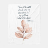 バイブル詩リーフィ詩篇フリースブランケット フリースブランケット (正面)