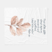 バイブル詩リーフィ詩篇フリースブランケット フリースブランケット (正面(横))