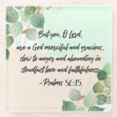 バイブル詩詩篇グリーンリー聖なる書物、 経典ガラスコアスター ガラスコースター (正面)