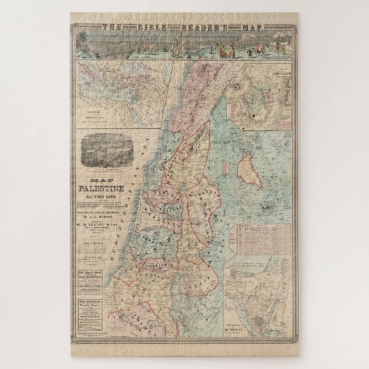 バイブル読者パレスチナ聖地地図 ジグソーパズル (縦)