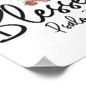 バイブル賛美バス詩篇23バラ花 ポスター (角)