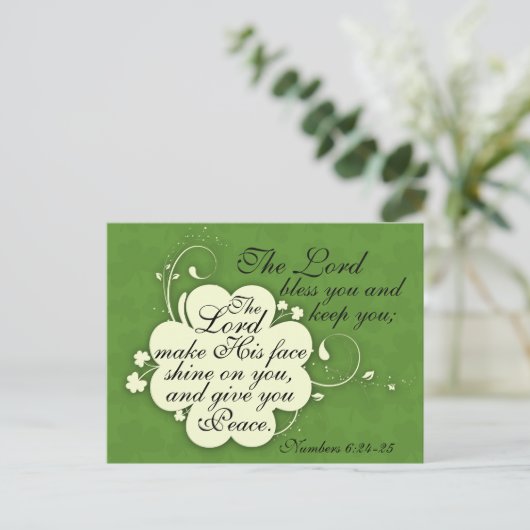 バイブル賛美バースのアイリッシュデザインカスタムはがき ポストカード (スタンド正面)