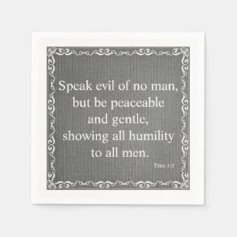 バイブル賛美聖なる書物、 経典ズ – Titus 3:2 スタンダードカクテルナプキン
