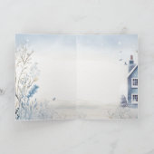 バイブル1節サムエル16:7水の色を折った ノートカード (内部)