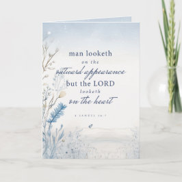 バイブル1節サムエル16:7水の色を折った ノートカード