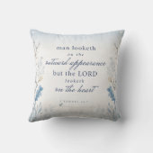 バイブル1節サムエル16:7水彩装飾用クッション クッション (裏面)