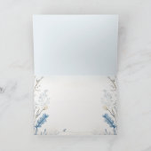 バイブル1節サムエル16:7青い水色 サンキューカード (内部)