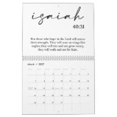 バイブル2ページ中白カレンダー カレンダー (3月 2027)