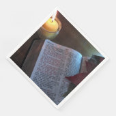 バイブル&キャンドルホワイトスタンダードディナーペーパーナプキン (コーナー)