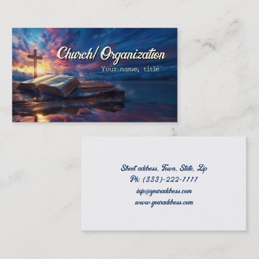 バイブル・キリスト教・宗教的ビジネスカード 名刺 (正面/裏面)