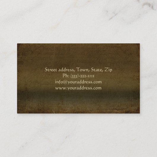 バイブル・キリスト教・宗教的ビジネスカード 名刺 (裏面)