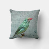 バイブル・バースのあるオーストラリアのスターフィンチ クッション (裏面)