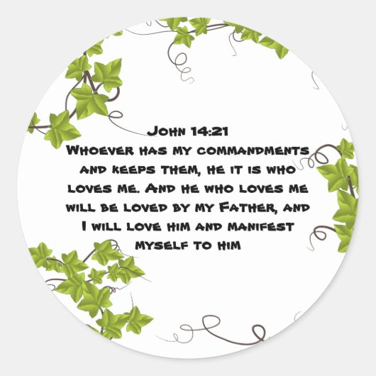 バイブル・バースクラシック・ラウンド・ステッカー ラウンドシール (正面)