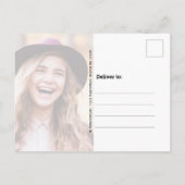 バイブル・バース写真タイポグラフィ卒業 案内ポストカード (裏面)