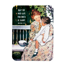 バイブル・バース母の日ヴィンテージ・アート・ギフト・マグネット マグネット