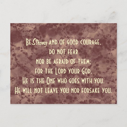 バイブル・バース聖なる書物、 経典・ベ・ストロング ポストカード (正面)