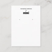 バイブル・バース・イヤリング・ディスプレイ・ビジネス・カード 名刺 (正面)