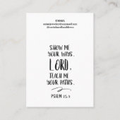 バイブル・バース・イヤリング・ディスプレイ・ビジネス・カード 名刺 (裏面)