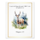 バイブル・バース・ウッドランド子供部屋・アート、ディアー、 フォトプリント            (正面)