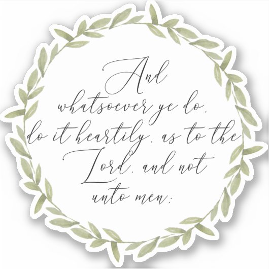 バイブル・バース – ビニールカットシールKJV シール (正面)