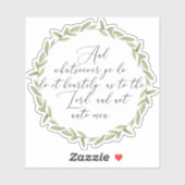 バイブル・バース – ビニールカットシールKJV シール (シート)