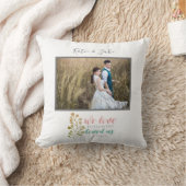 バイブル・バース・ラ結婚ブズ・フォトカップル・レタリング クッション (ブランケット)