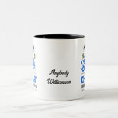 バイブル・フィリップ4:13文字がパーソナライズを奨励する ツートーンマグカップ (中央)