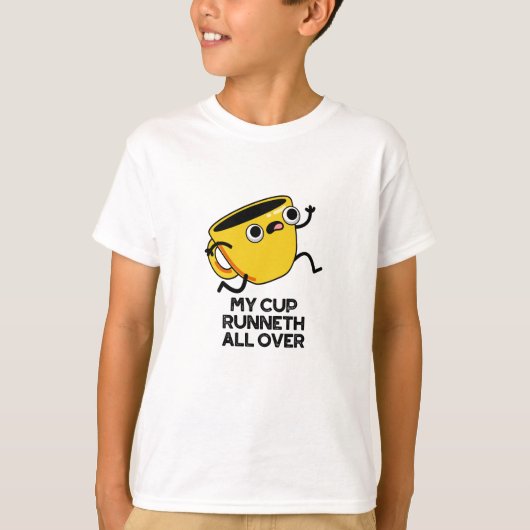 バイブル・プンの上に私のカップおもしろい・ランネット Tシャツ (正面)