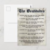 バイブルMatthew 5 Beatutudes Sermon on the山 ポストカード (正面/裏面)