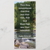 バイブルVerse My Rock My Redeemerブックマーク (裏面)