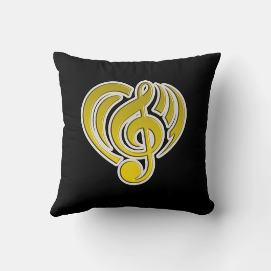 バイブレーションミュージカルラブイエローハートミュージックノートDJ クッション (裏面)