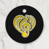 バイブレーションミュージカルラブイエローハートミュージックノートDJ フェイバータグ (裏面)