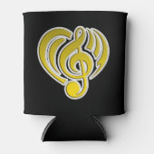 バイブレーションミュージカルラブイエローハートミュージックノートDJ 缶クーラー (正面)