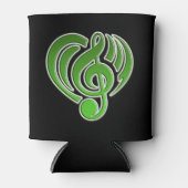 バイブレーションミュージカルラブグリーンハートミュージックノートDJ 缶クーラー (正面)