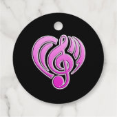 バイブレーションミュージカルラブピンクハートミュージックノートDJ フェイバータグ (裏面)