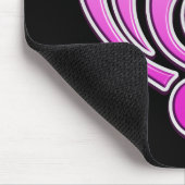 バイブレーションミュージカルラブピンクハートミュージックノートDJ マウスパッド (コーナー)