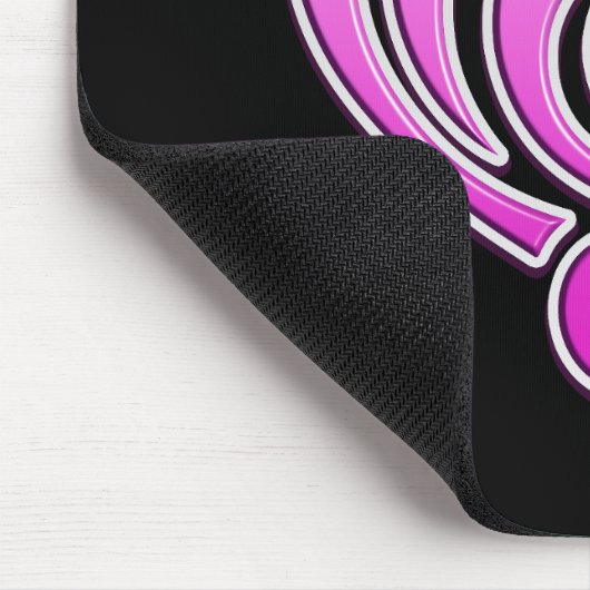 バイブレーションミュージカルラブピンクハートミュージックノートDJ マウスパッド (コーナー)