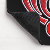 バイブレーションミュージカルラブ赤いハートミュージックノートDJ マウスパッド (コーナー)