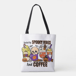 バイブ不気味とコーヒーハロウィーントートバッグ トートバッグ